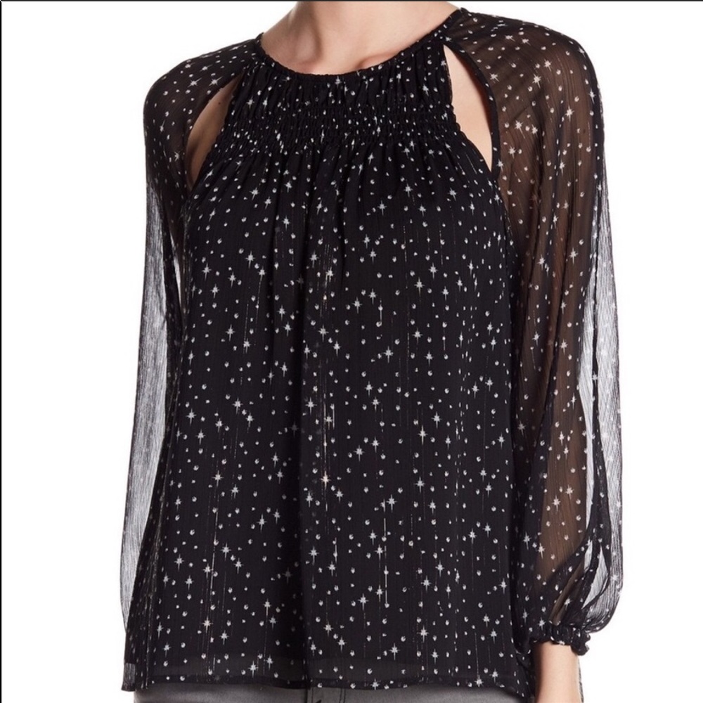 1 State Cutout Pintuck Blouse